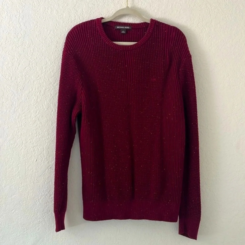 Michael Kors sweater large MK knit sweater speckled colors cotton blend sweater